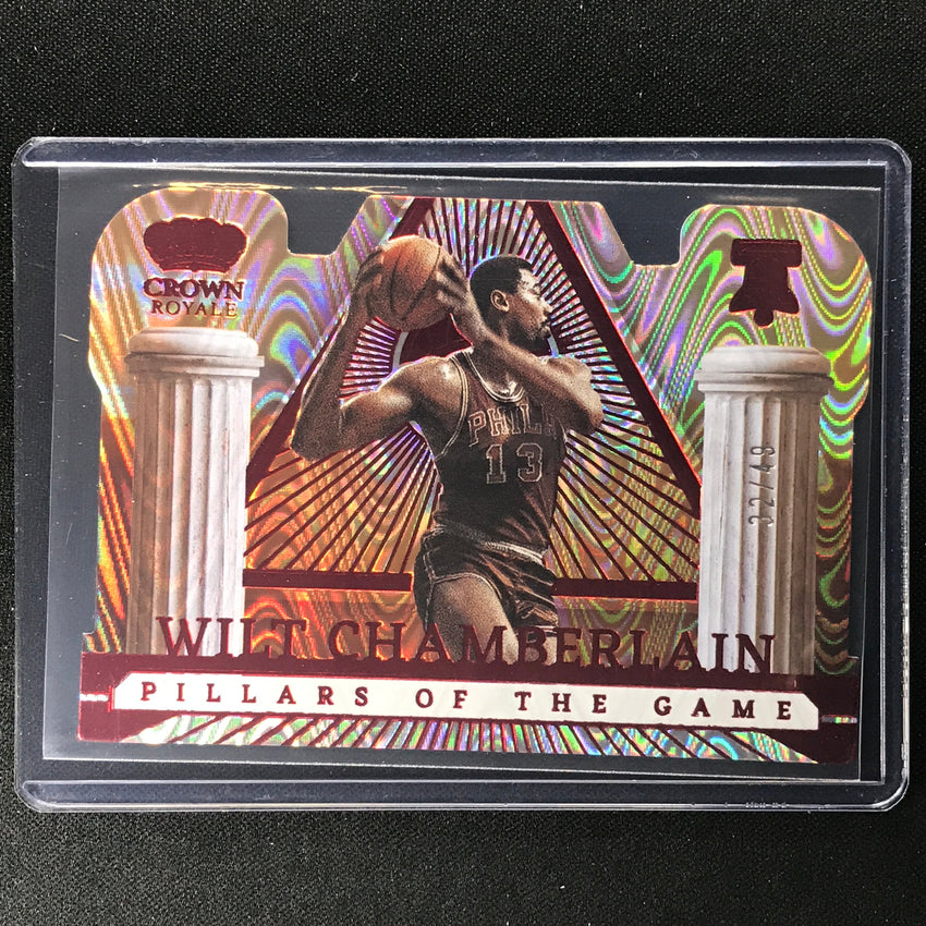 2022-23 Crown Royale Wilt Chamberlain Pillars Of The Game Die-cut Red 32/49