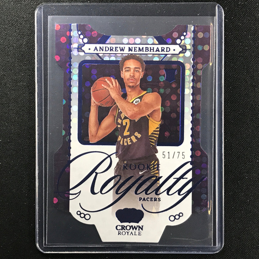 2022-23 Crown Royale Andrew Nembhard Rookie Royalty Die-cut Blue 51/75