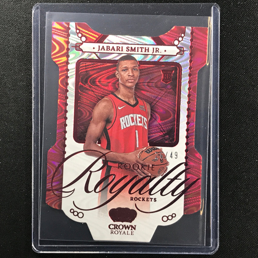 2022-23 Crown Royale Jabari Smith Jr. Rookie Royalty Die-cut Red 26/49