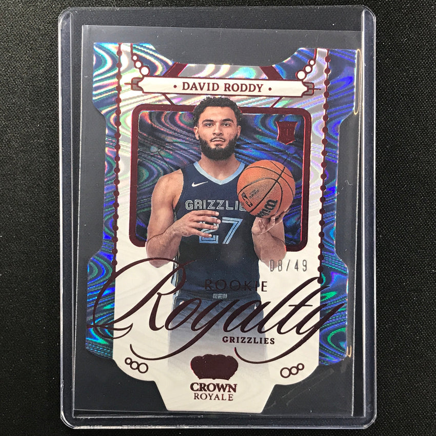 2022-23 Crown Royale David Roddy Rookie Royalty Die-cut Red 8/49