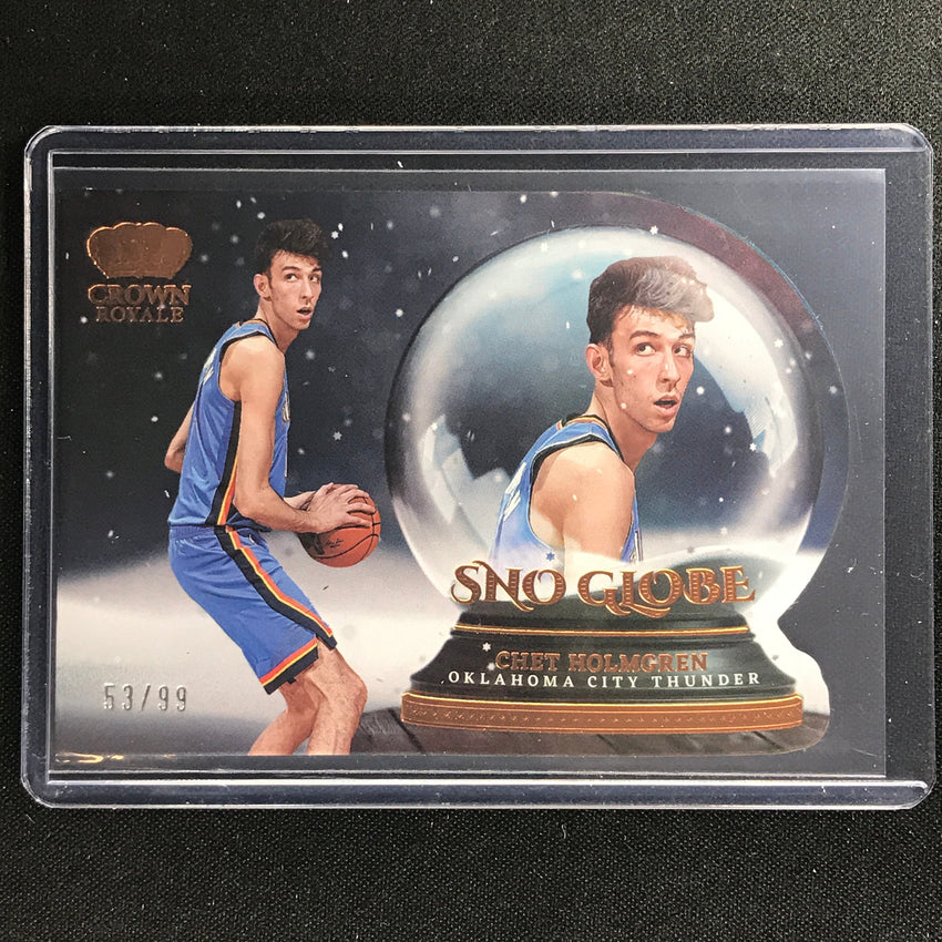 2022-23 Crown Royale Chet Holmgren Sno Globe Rookie Die-cut Bronze 53/99