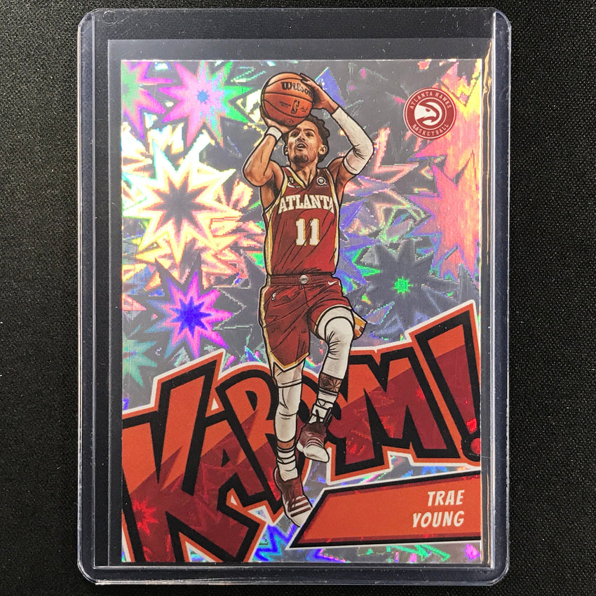 2022-23 Crown Royale Trae Young Kaboom Silver Ssp No 3