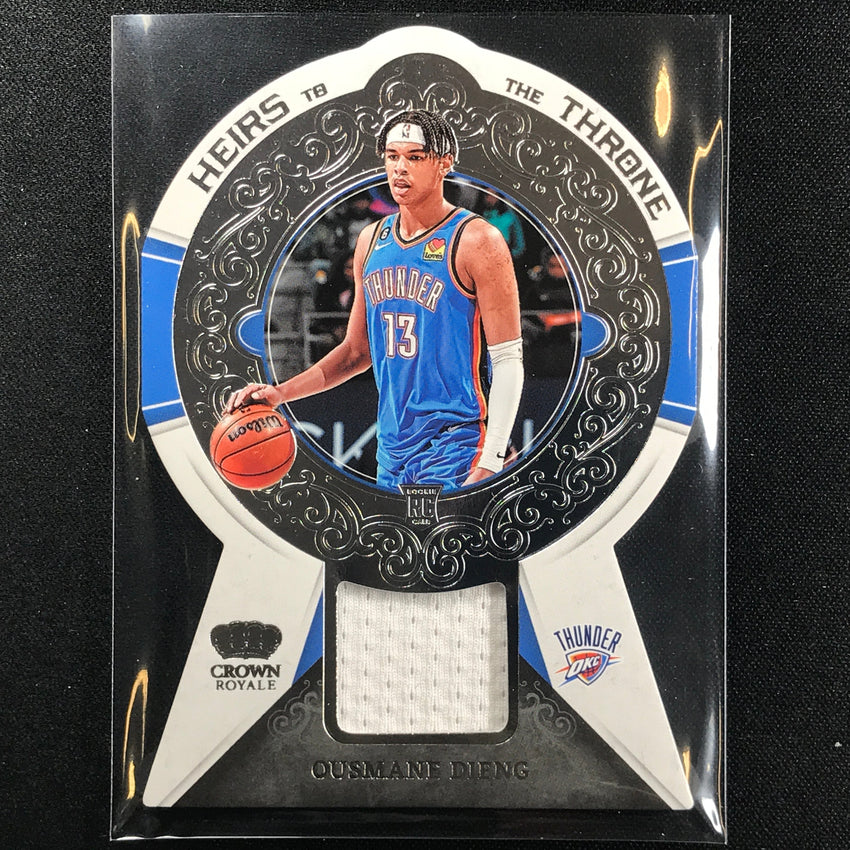 2022-23 Crown Royale Ousmane Dieng Heirs To The Throne Rookie Jersey Silver No Odt