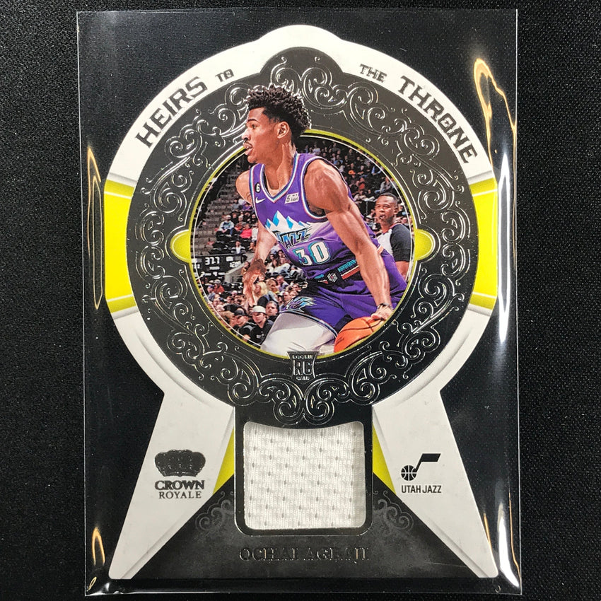 2022-23 Crown Royale Ochai Agbaji Heirs To The Throne Rookie Jersey Silver No Oaj