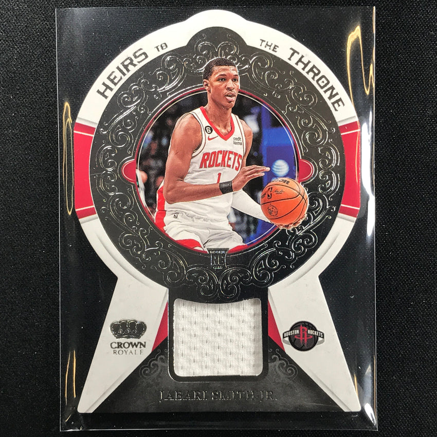 2022-23 Crown Royale Jabari Smith Jr. Heirs To The Throne Rookie Jersey No Jsj