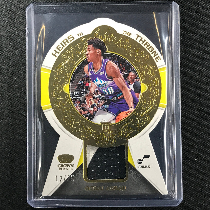 2022-23 Crown Royale Ochai Agbaji Heirs To The Throne Rookie Patch Gold 12/25