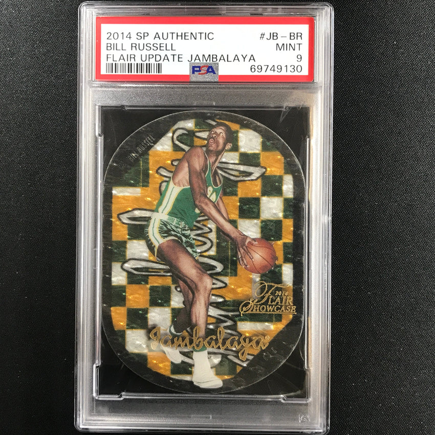 2014-15 Sp Authentic Bill Russell Flair Update Jambalaya Die-cut Ssp PSA 9 130