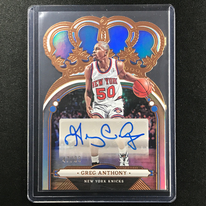 2022-23 Crown Royale Greg Anthony Crown Auto Die-cut Bronze 47/99