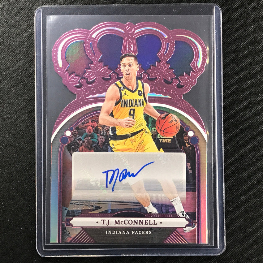 2022-23 Crown Royale T.j. Mcconnell Crown Auto Die-cut Pink 27/49