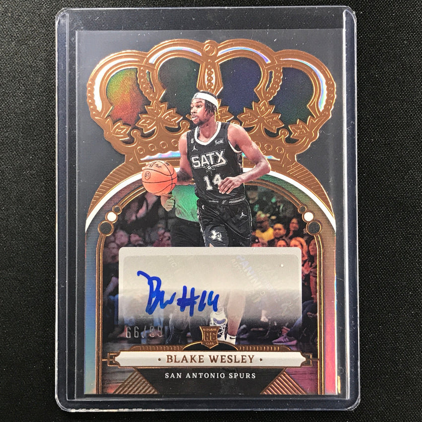 2022-23 Crown Royale Blake Wesley Rookie Crown Auto Die-cut Bronze 66/99