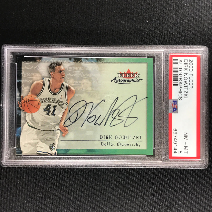2000-01 Fleer Dirk Nowitzki Autographics Auto PSA 8 144
