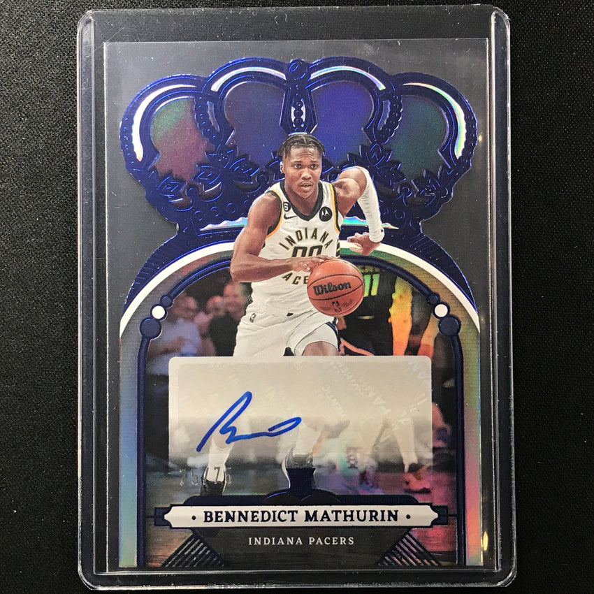 2022-23 Crown Royale Bennedict Mathurin Rookie Crown Auto Die-cut Blue 75/75