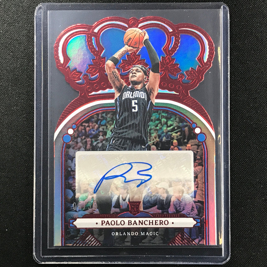 2022-23 Crown Royale Paolo Banchero Rookie Crown Auto Die-cut Red 5/35
