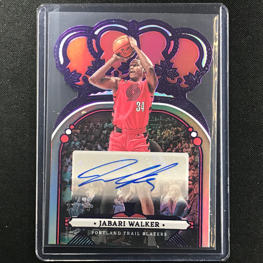 2022-23 Crown Royale Jabari Walker Rookie Crown Auto Die-cut Purple 23/25