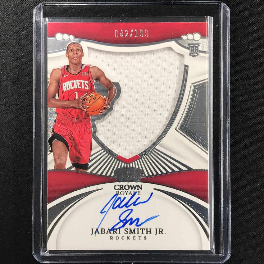 2022-23 Crown Royale Jabari Smith Jr. Silhouettes Rookie Jersey Auto 42/199