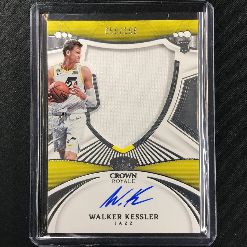 2022-23 Crown Royale Walker Kessler Silhouettes Rookie Jersey Auto Silver 59/199