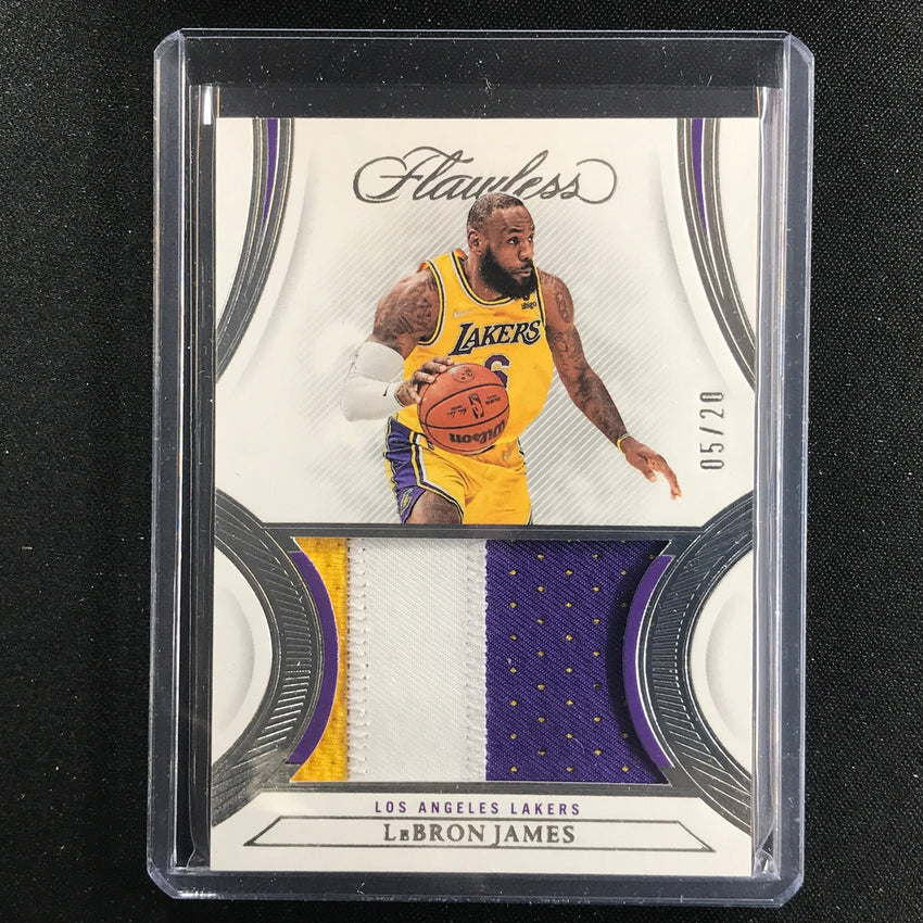 2021-22 Flawless Lebron James Patches Silver 5/20