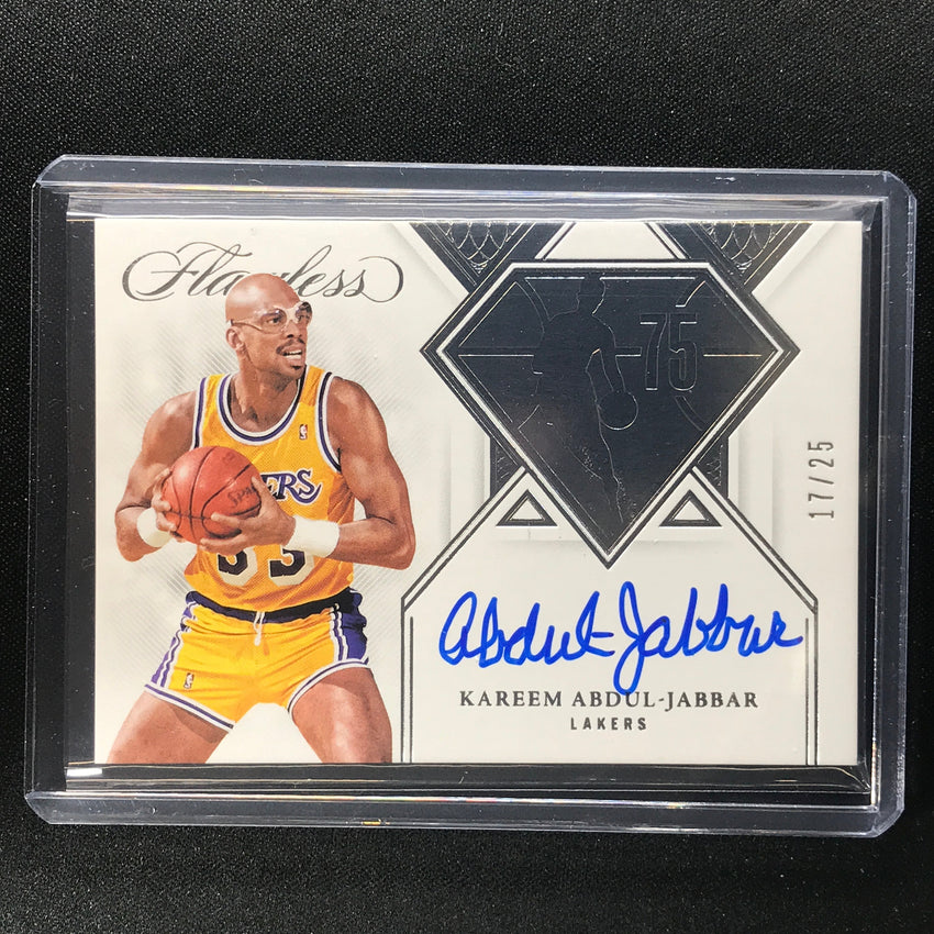 2021-22 Flawless Kareem Abdul-jabbar 75th Anniversary Nba Auto Silver 17/25