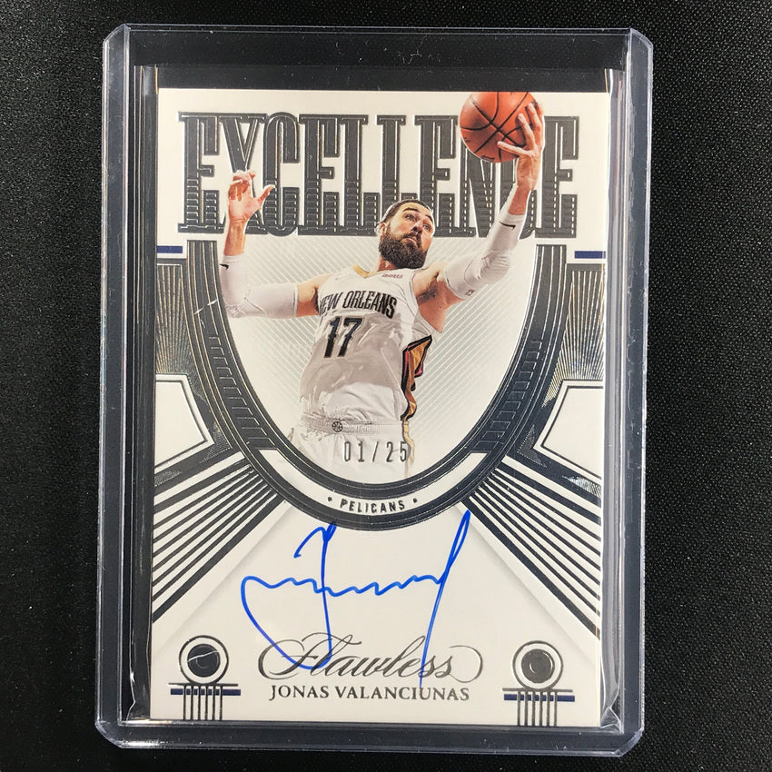2021-22 Flawless Jonas Valanciunas Excellence Signatures Auto Silver 1/25