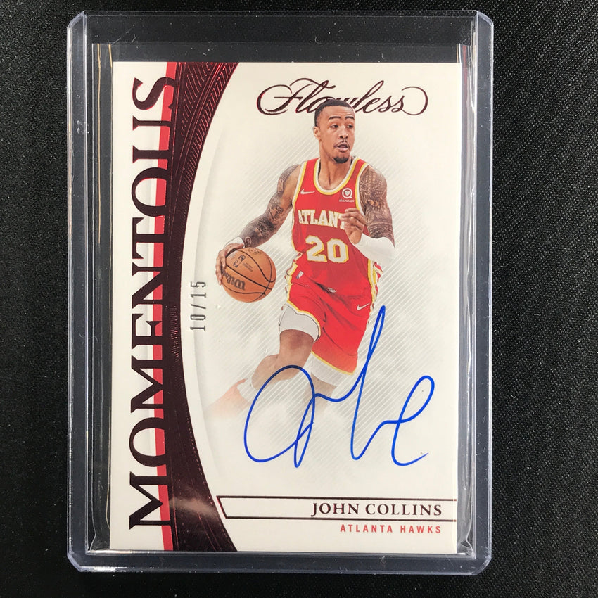 2021-22 Flawless John Collins Momentous Auto Ruby Red 10/15