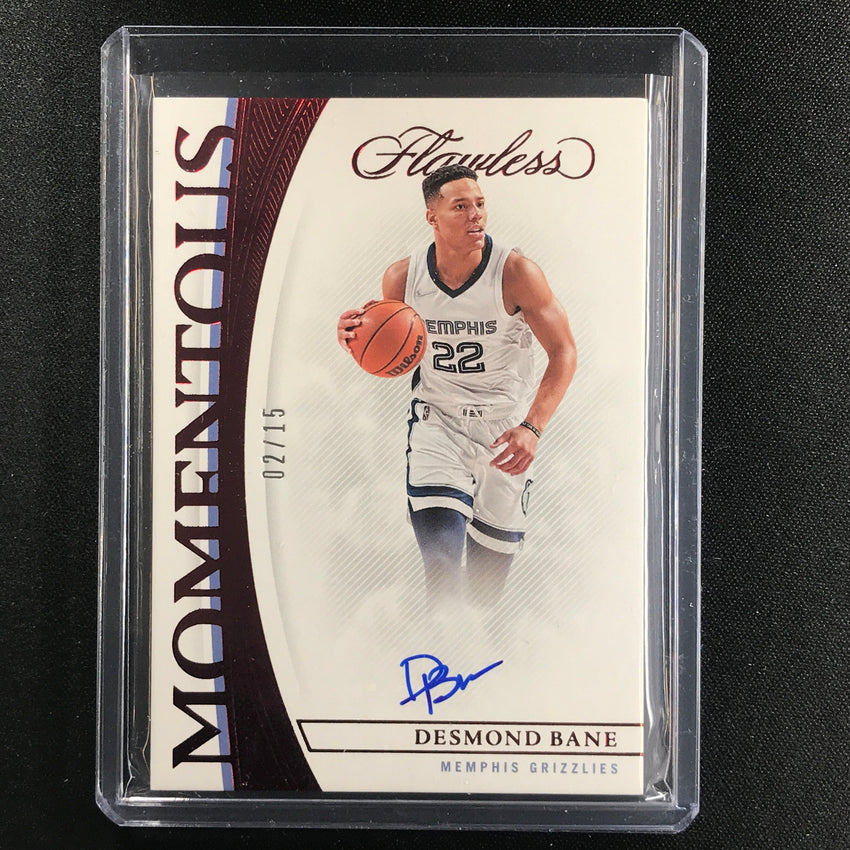 2021-22 Flawless Desmond Bane Momentous Auto Ruby Red 2/15