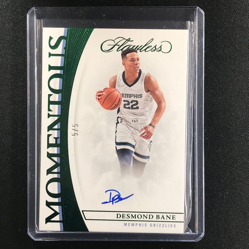 2021-22 Flawless Desmond Bane Momentous Auto Emerald Green 5/5