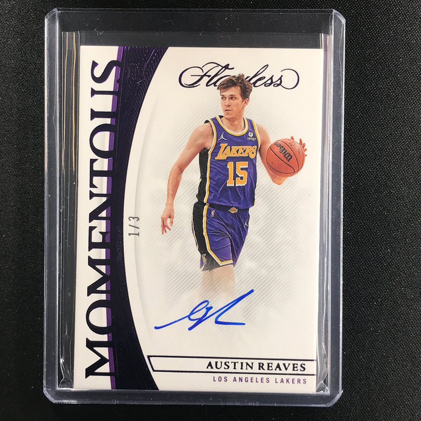 2021-22 Flawless Austin Reaves Momentous Rookie Auto Amethyst Purple 1/3