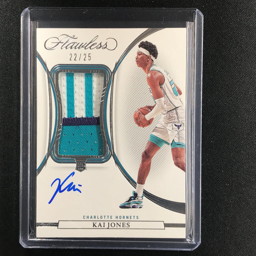 2021-22 Flawless Kai Jones Vertical Rookie Patch Auto Silver 22/25