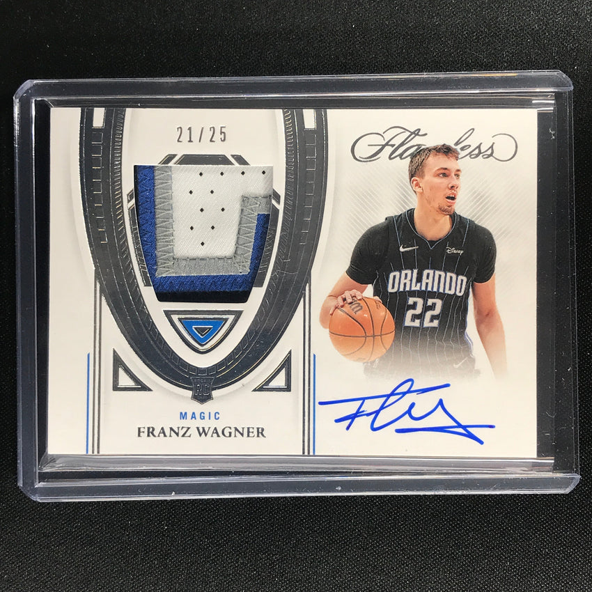 2021-22 Flawless Franz Wagner Flawless Rookie Patch Auto Horizontal Silver 21/25