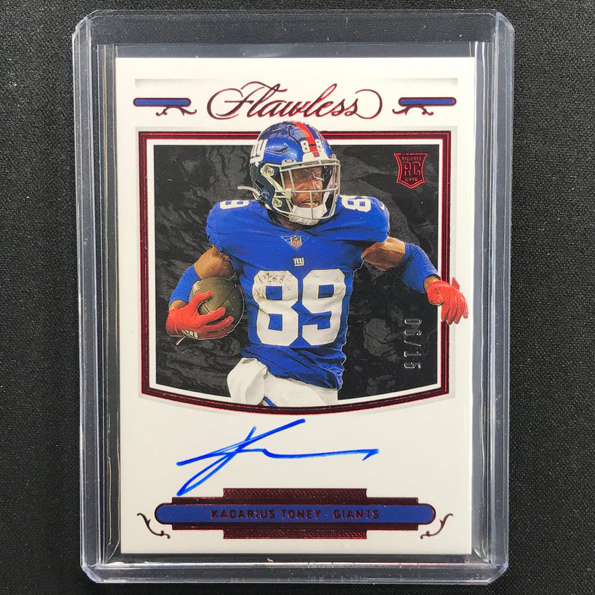 2021 Flawless Kadarius Toney Rookie Shadow Signatures Auto Ruby 6/15