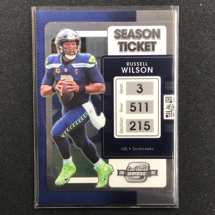 2021 Contenders Optic RUSSELL WILSON Season Ticket Base #10