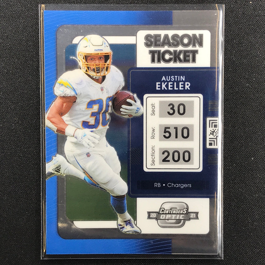 2021 Contenders Optic AUSTIN EKELER Season Ticket Base #38