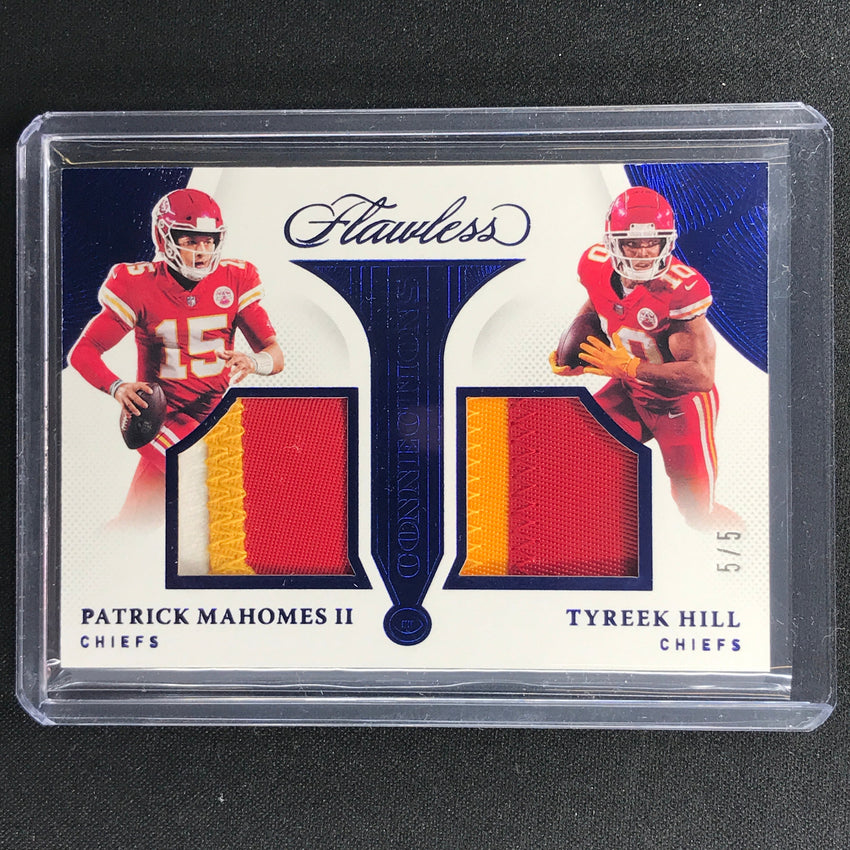 2021 Flawless PATRICK MAHOMES II TYREEK HILL Connections Dual Patch Sapphire 5/5
