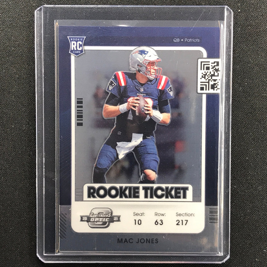 2021 Contenders Optic MAC JONES Rookie Ticket Base #82