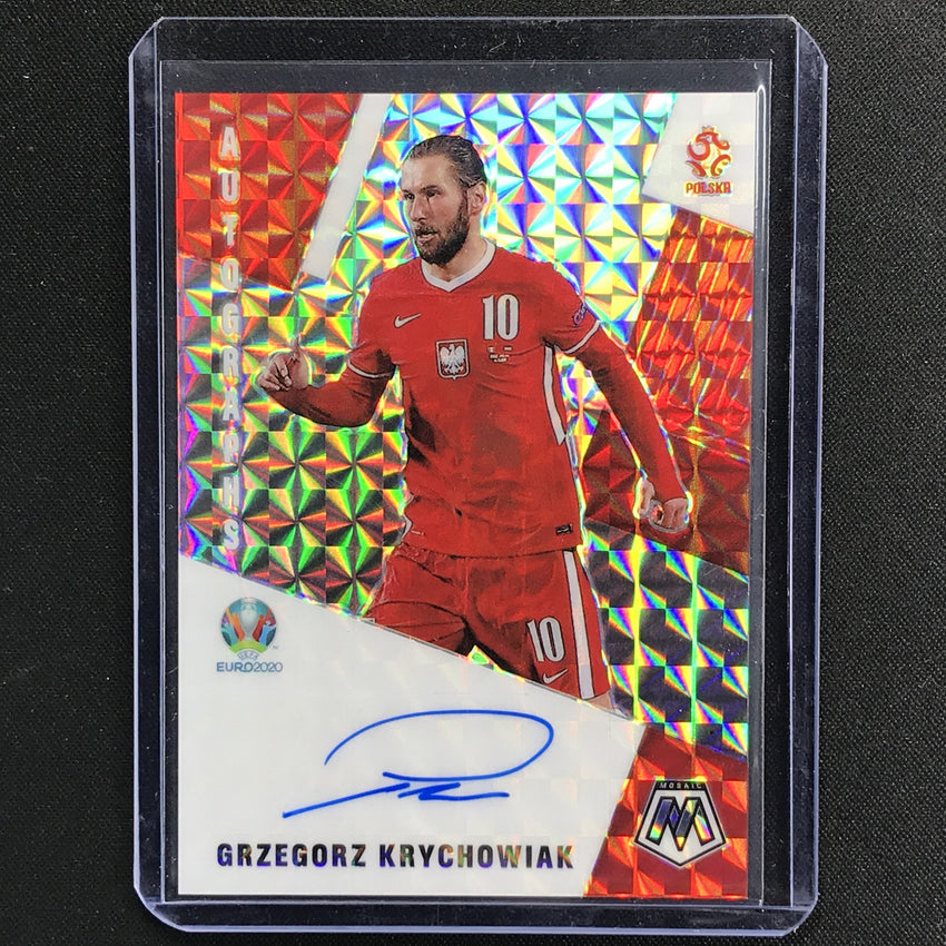 2020-21 Mosaic Uefa Euro Grzegorz Krychowiak Autographs Mosaic Silver No Gk