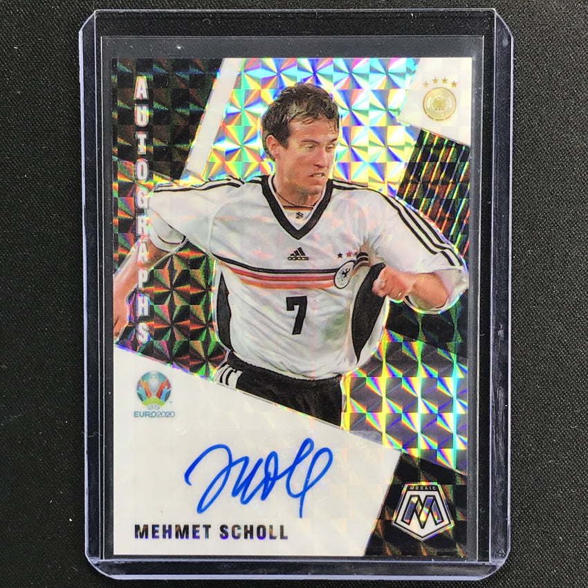 2020-21 Mosaic UEFA Euro MEHMET SCHOLL Autographs Mosaic Silver #MS