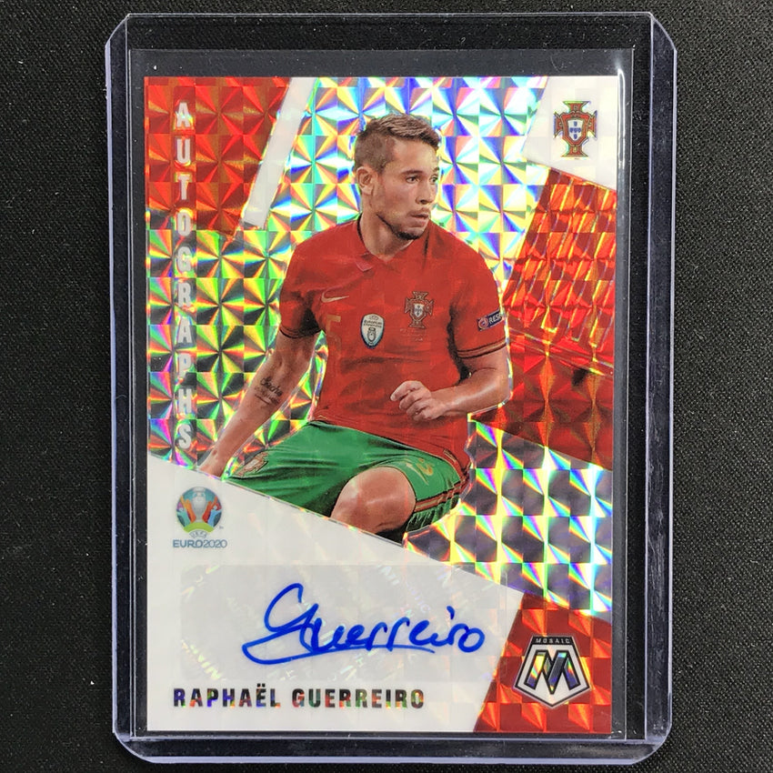 2020-21 Mosaic Uefa Euro Raphael Guerreiro Autographs Mosaic Silver No Rg