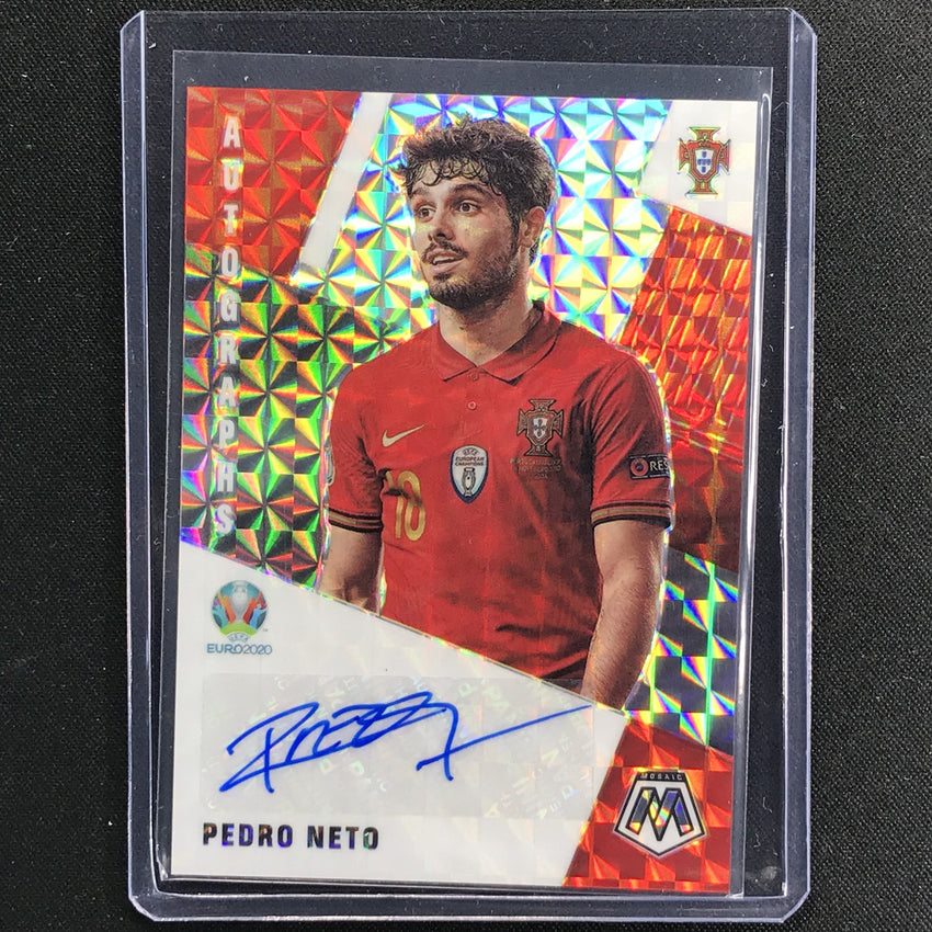 2020-21 Mosaic Uefa Euro Pedro Neto Autographs Mosaic Silver No Pn