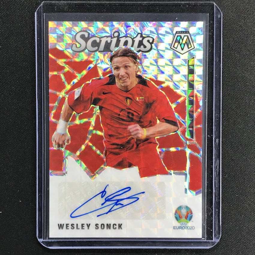 2020-21 Mosaic Uefa Euro Wesley Sonck Scripts Auto Mosaic Silver No Ws