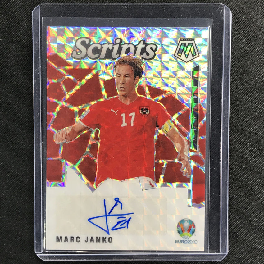 2020-21 Mosaic Uefa Euro Marc Janko Scripts Auto Mosaic Silver No Mj