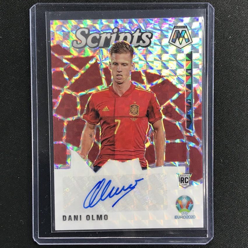2020-21 Mosaic UEFA Euro DANI OLMO Rookie Scripts Auto Mosaic Silver #DO