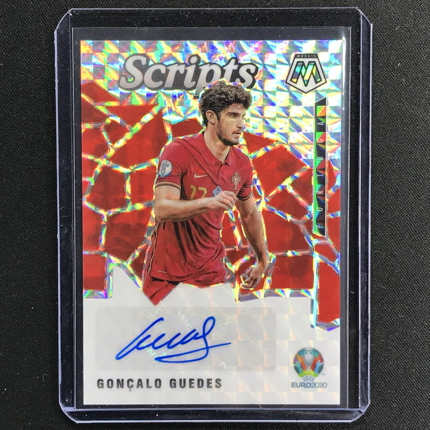 2020-21 Mosaic Uefa Euro Goncalo Guedes Scripts Auto Mosaic Silver No Gg A