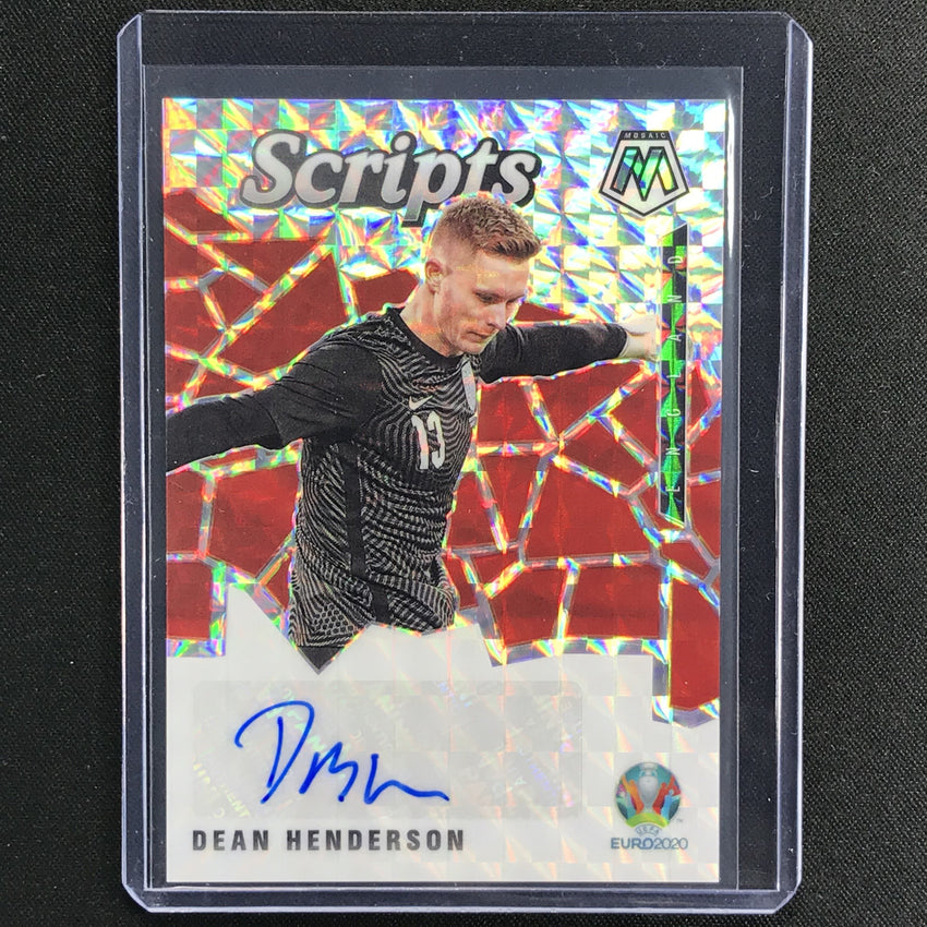 2020-21 Mosaic Uefa Euro Dean Henderson Scripts Auto Mosaic Silver No Dh