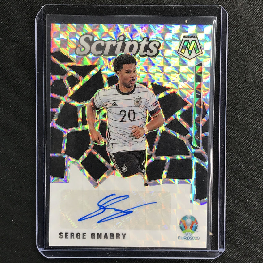 2020-21 Mosaic Uefa Euro Serge Gnabry Scripts Auto Mosaic Silver No Sg