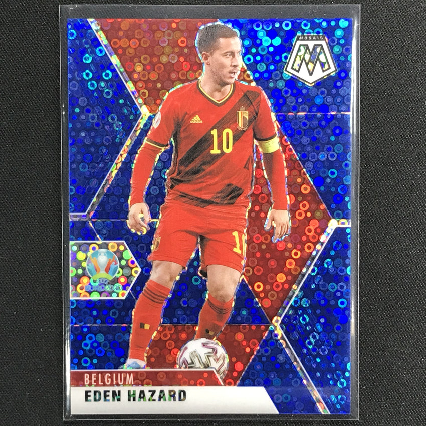 2020-21 Mosaic Uefa Euro Eden Hazard Blue Circles 5/99 No 17
