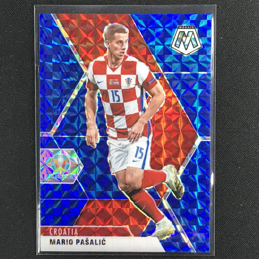 2020-21 Mosaic Uefa Euro Mario Pasalic Base Blue 90/99 No 19