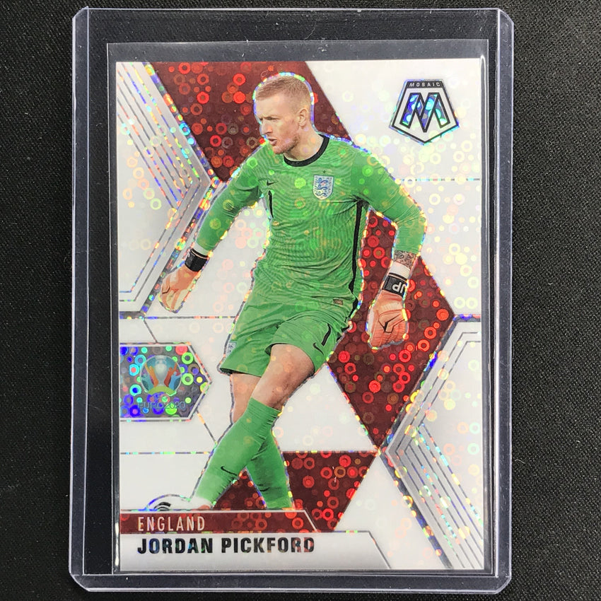 2020-21 Mosaic Uefa Euro Jordan Pickford White Circles 9/25 No 101