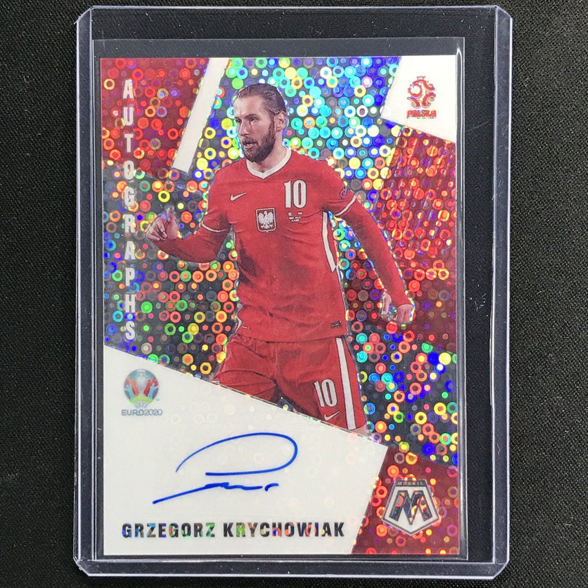 2020-21 Mosaic Uefa Euro Grzegorz Krychowiak Autographs Silver Circles No Gk