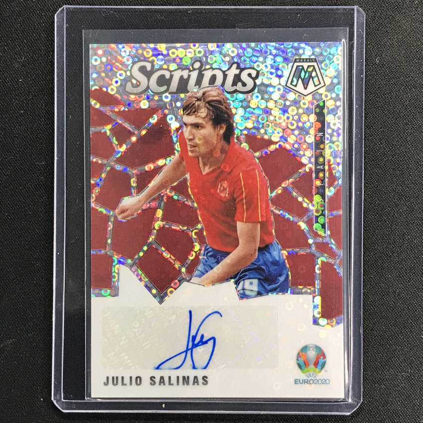 2020-21 Mosaic Uefa Euro Julio Salinas Scripts Auto Silver Circles No Js