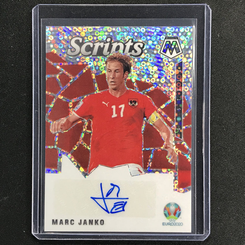 2020-21 Mosaic Uefa Euro Marc Janko Scripts Auto Silver Circles No Mj